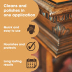 Furniture Clinic Clear Beeswax Polish for Wood & Furniture - 200ml Natural Wax Protectant for Wooden Surfaces - Damaged Box