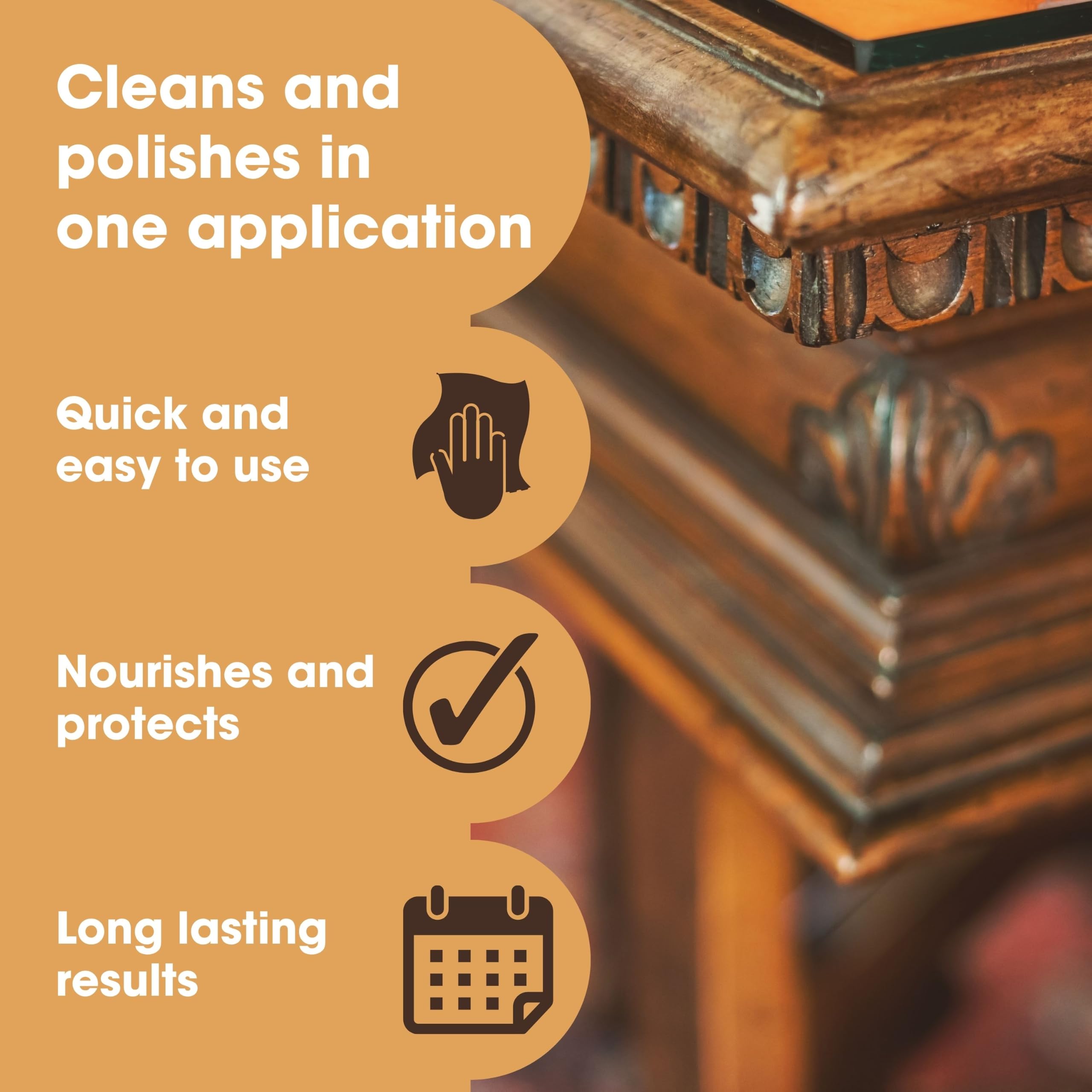 Furniture Clinic Clear Beeswax Polish for Wood & Furniture - 200ml Natural Wax Protectant for Wooden Surfaces - Damaged Box