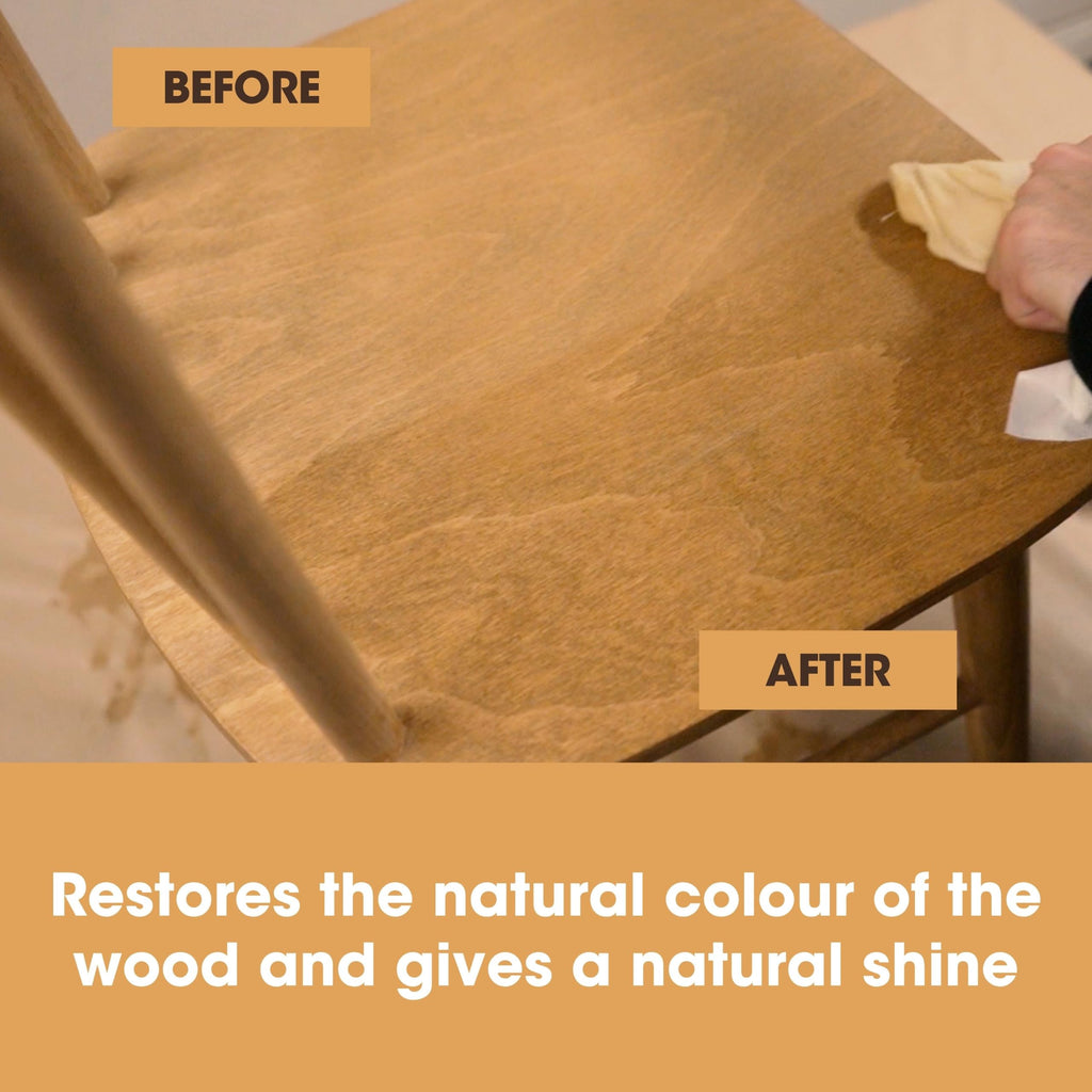 Furniture Clinic Clear Beeswax Polish for Wood & Furniture - 200ml Natural Wax Protectant for Wooden Surfaces - Damaged Box