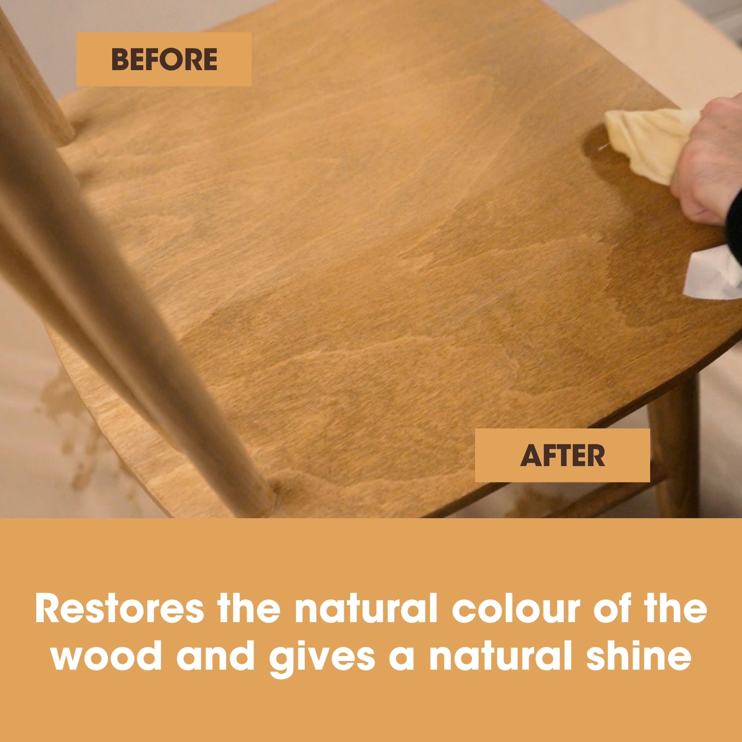 Furniture Clinic Clear Beeswax Polish for Wood & Furniture - 200ml Natural Wax Protectant for Wooden Surfaces - Damaged Box