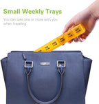 Monthly Pill Box 28 Days Pill Box Organiser by Week,One Month 4 Weeks Pill Cases with Dust-Proof Container to Hold Vitamins,Supplements,Fish Oils for Travel (Multicolour) - Very Good