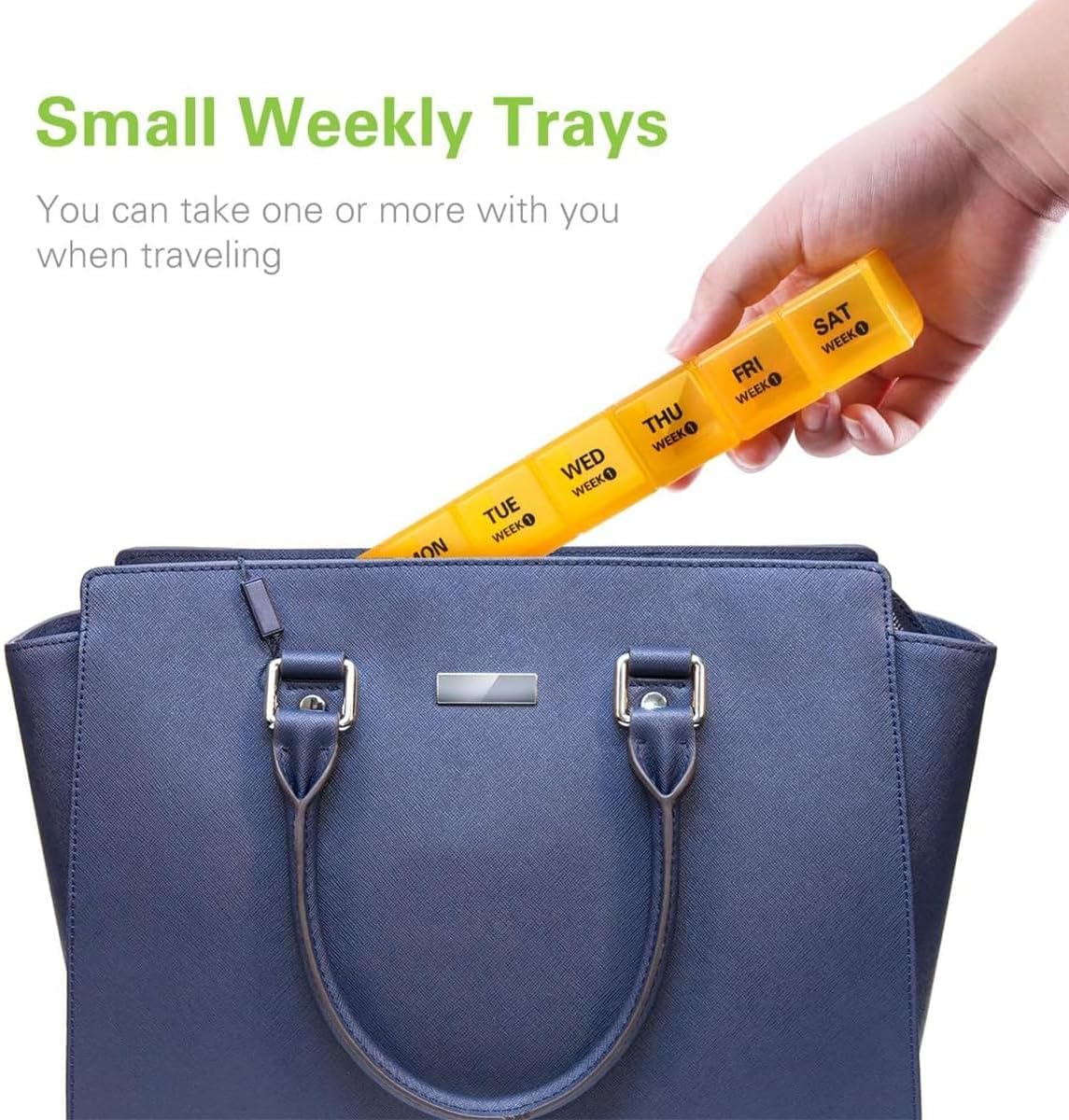 Monthly Pill Box 28 Days Pill Box Organiser by Week,One Month 4 Weeks Pill Cases with Dust-Proof Container to Hold Vitamins,Supplements,Fish Oils for Travel (Multicolour) - Very Good