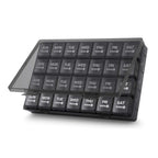 Monthly Pill Box 28 Days Pill Box Organiser by Week,One Month 4 Weeks Pill Cases with Dust-Proof Container to Hold Vitamins,Supplements,Fish Oils for Travel (Multicolour) - Very Good