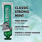 Marvis Classic Strong Mint Toothpaste 85ml - Flavoured Oral Care Fresh Breath Gel - Damaged Box
