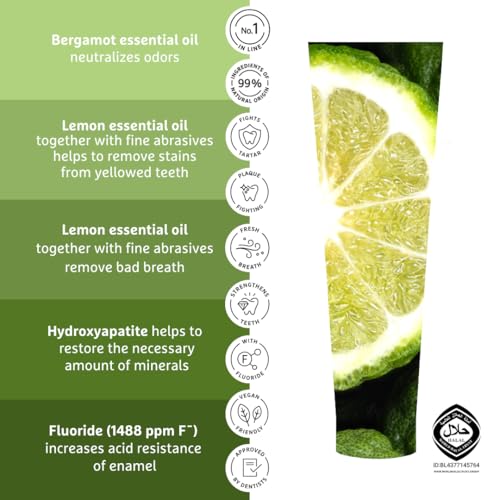 Ecodenta Exceptional Whitening Toothpaste - Bergamot - Plaque Removal - Smokers Coffee Wine - 100ml Tube - Damaged Box - BBE 01/2029