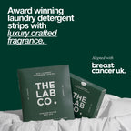The Lab Co. Laundry Detergent Strips - Eco Ultra-Concentrated Washing Sheets - Non-Bio Sensitive Skin - Lime Eucalyptus Cucumber - 32 Loads - Damaged Box