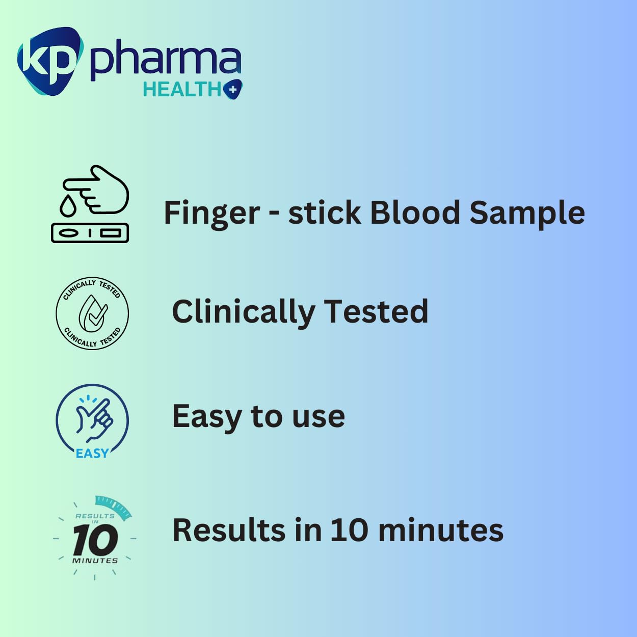 KP Pharma Vitamin D Test Kit - At Home Deficiency & Insufficiency Level Check - Clinically Tested CE Certified - 2 Pack Easy Quick Accurate - New