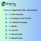 KP Pharma Vitamin D Test Kit - At Home Deficiency & Insufficiency Level Check - Clinically Tested CE Certified - 2 Pack Easy Quick Accurate - New