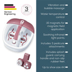Beurer FB 35 Foot Spa Bath - Vibration Bubble Massage Pedicure Attachments Aromatherapy Infrared Light - Up to UK 10 - Very Good