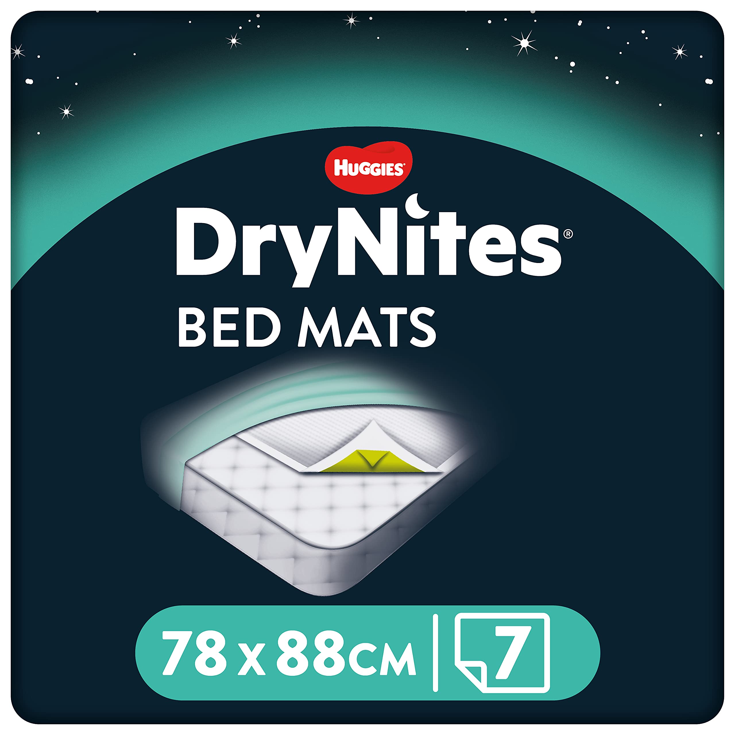 HUGGIES DryNites, Bed Mats - 28 x Mats - Disposable Bed Mats for Children and Teens - Damaged Box