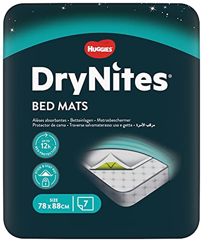 HUGGIES DryNites, Bed Mats - 28 x Mats - Disposable Bed Mats for Children and Teens - Damaged Box