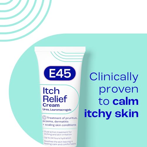 E45 Itch Relief Cream 100g - Anti-Itch Eczema Dermatitis Skin Irritation Treatment - Non-Greasy Soothing Formula - Damaged Box - BBE 06/2027