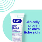 E45 Itch Relief Cream 100g - Anti-Itch Eczema Dermatitis Skin Irritation Treatment - Non-Greasy Soothing Formula - Damaged Box - BBE 06/2027