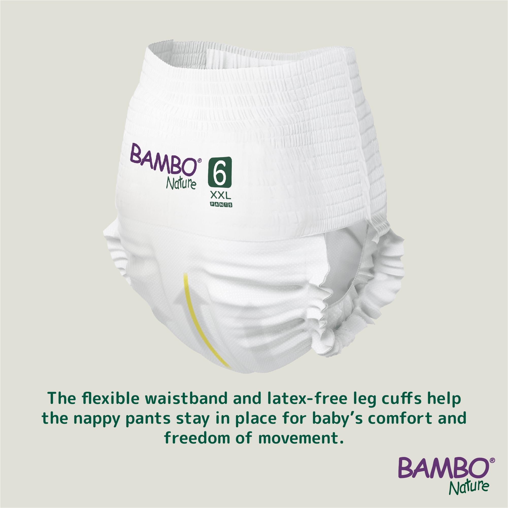 Bambo Nature Premium Training Pants, Size 6 (15+kg), XXL, 90PK, Pull Ups, Eco-Labelled Potty Training Nappy Pants, Secure, Comfortable, Discreet for Active Day and Comfy Night's Sleep - Damaged Box