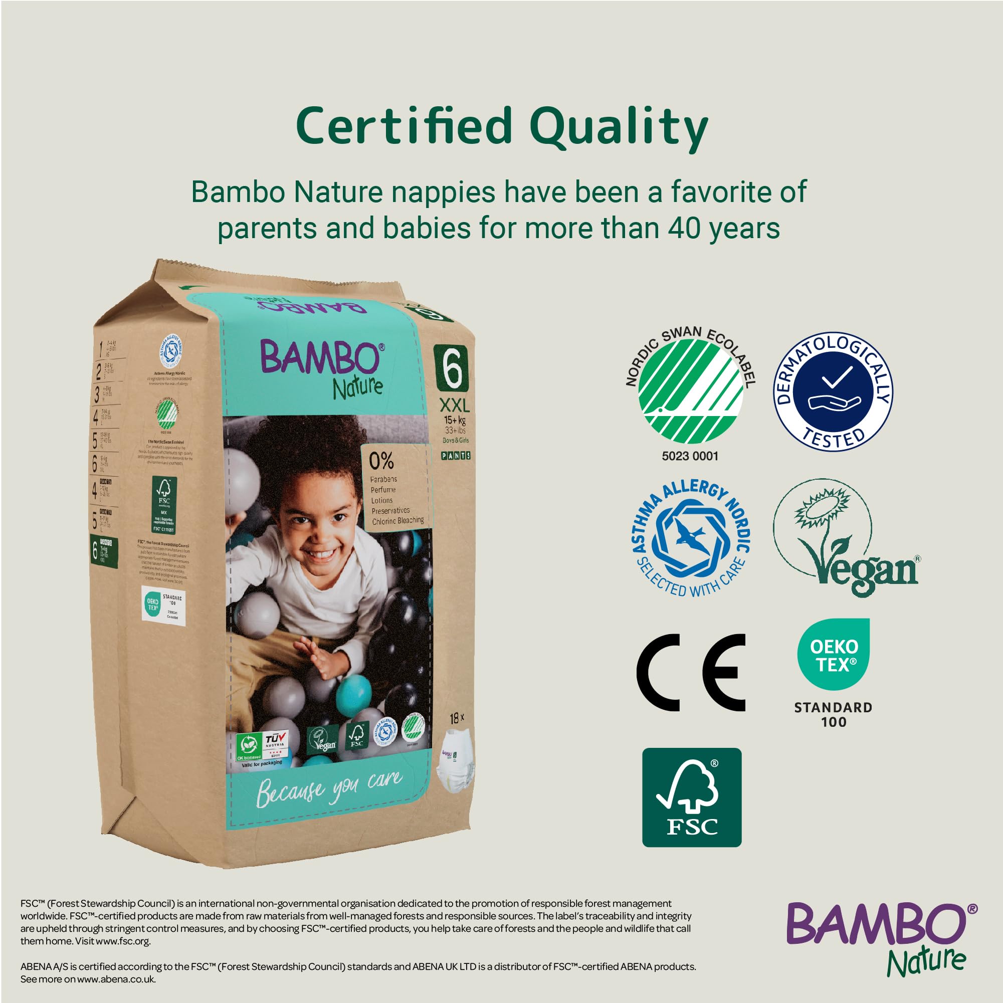 Bambo Nature Premium Training Pants, Size 6 (15+kg), XXL, 90PK, Pull Ups, Eco-Labelled Potty Training Nappy Pants, Secure, Comfortable, Discreet for Active Day and Comfy Night's Sleep - Damaged Box