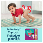 Pampers Premium Protection Nappies Size 7 - 128 Pack - 15kg+ Monthly - Harmonie Aqua Baby Wipes 10 Count - Damaged Box