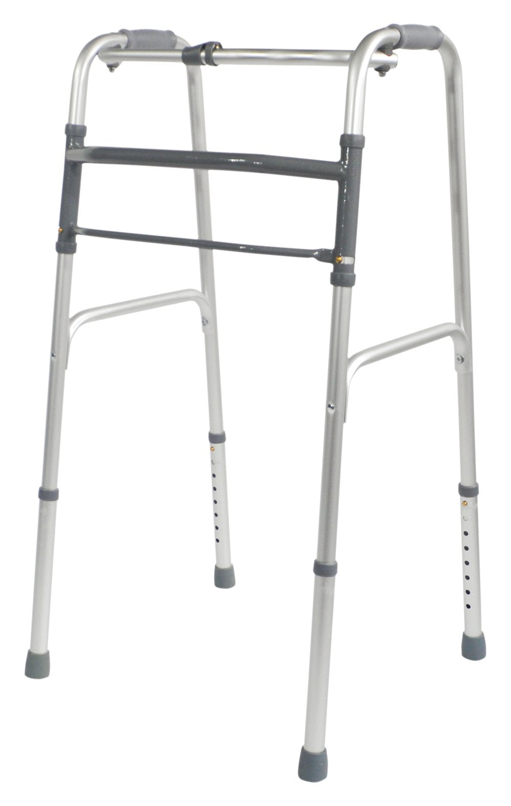Aidapt Folding Aluminium Walking Frame - Adjustable Height, Lightweight, Fast Fold, Anti-Slip Ferrule Feet Mobility Aid - Very Good