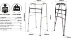 Aidapt Folding Aluminium Walking Frame - Adjustable Height, Lightweight, Fast Fold, Anti-Slip Ferrule Feet Mobility Aid - Very Good