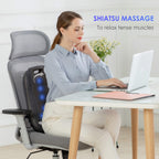 COMFIER Shiatsu Back Massager with Heat - Portable Massage Cushion for Chair - Neck Shoulder Back Pain Relief - Very Good