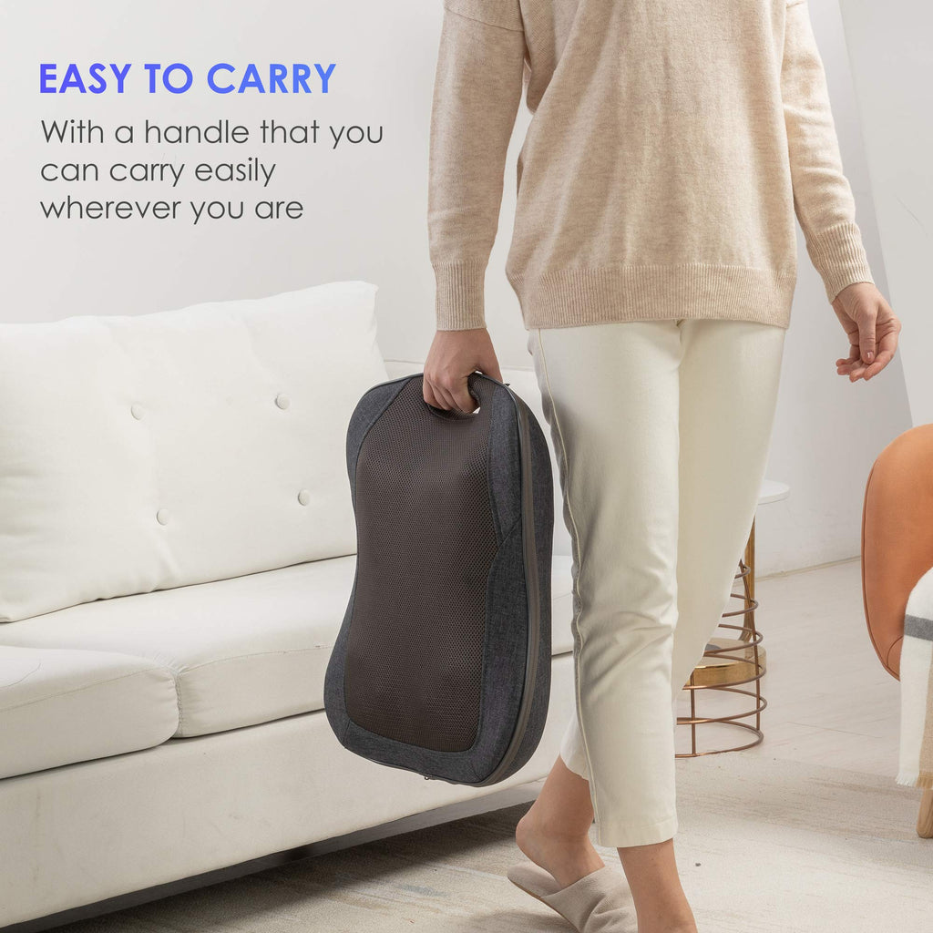 COMFIER Shiatsu Back Massager with Heat - Portable Massage Cushion for Chair - Neck Shoulder Back Pain Relief - Very Good