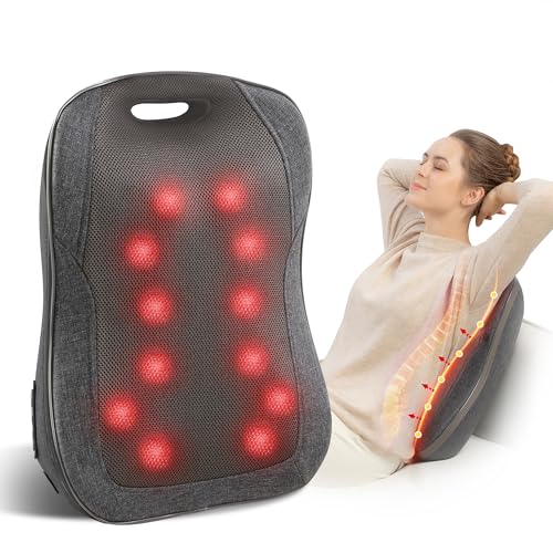 COMFIER Shiatsu Back Massager with Heat - Portable Massage Cushion for Chair - Neck Shoulder Back Pain Relief - Very Good