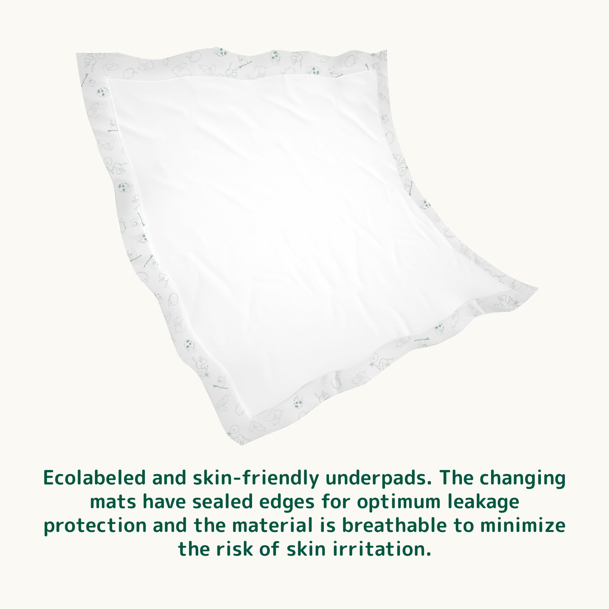 Bambo Nature Disposable Changing Mats - 60x60 cm - 10 Pack - 1000ml Absorbency - Baby Nappy Pad - Damaged Box