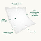Bambo Nature Disposable Changing Mats - 60x60 cm - 10 Pack - 1000ml Absorbency - Baby Nappy Pad - Damaged Box
