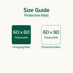 Bambo Nature Disposable Changing Mats - 60x60 cm - 10 Pack - 1000ml Absorbency - Baby Nappy Pad - Damaged Box
