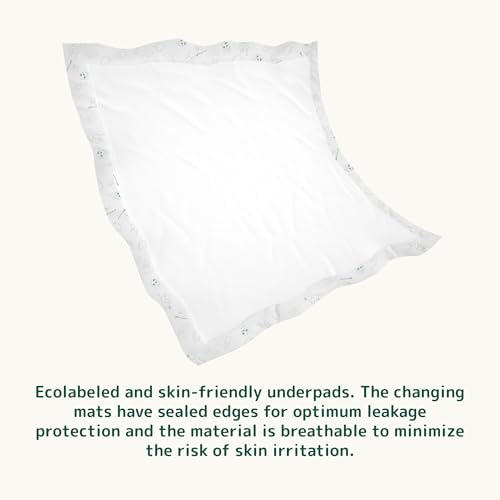 Bambo Nature Disposable Changing Mats - 60x60 cm - 10 Pack - 1000ml Absorbency - Baby Nappy Pad - Damaged Box
