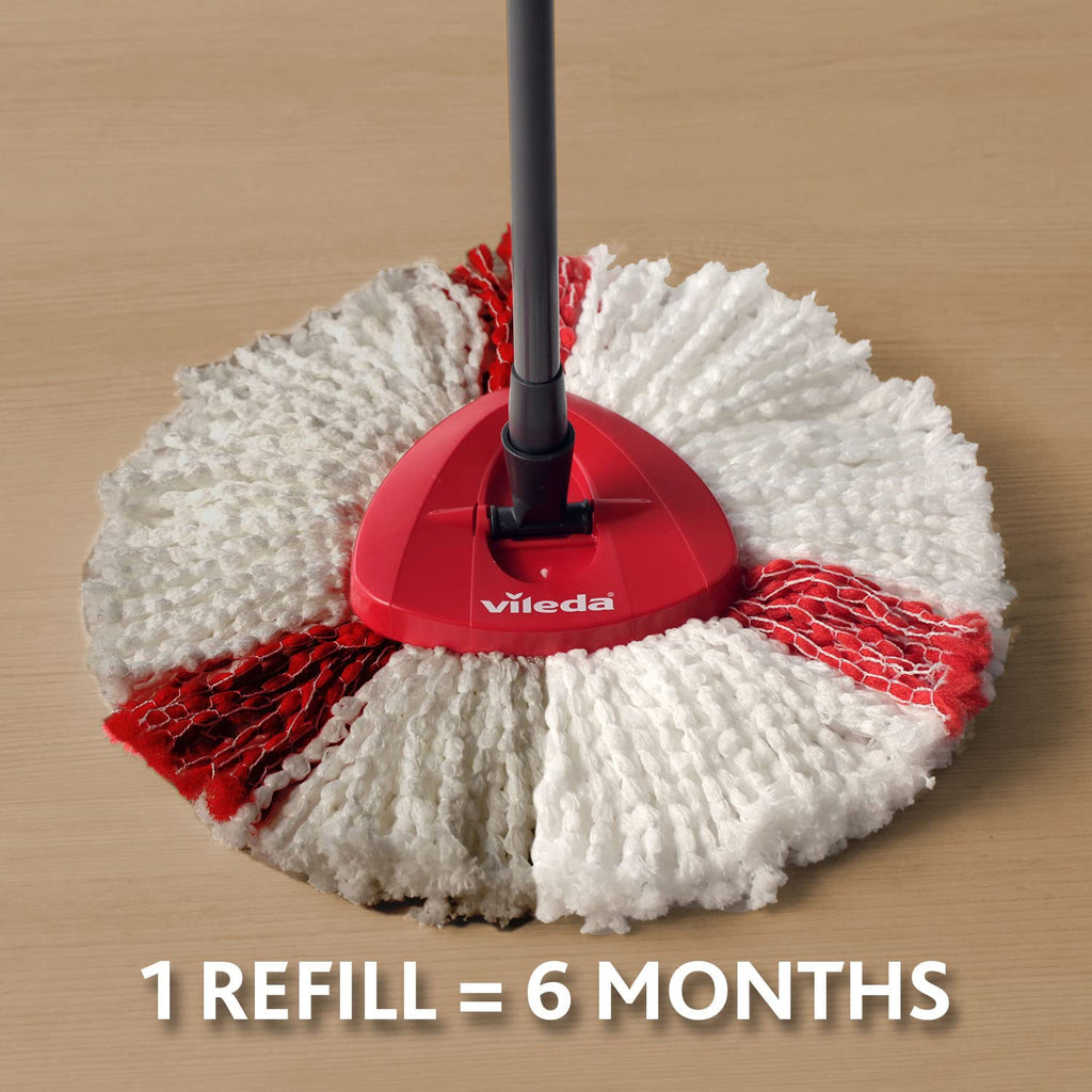 Vileda Turbo 2in1 Spin Mop Head Refills - Pack of 2 - Microfibre power - Stubborn dirt removal - Authentic Vileda Mop Head Replacements - Machine Washable - Fits all Turbo Mops - Damaged Box