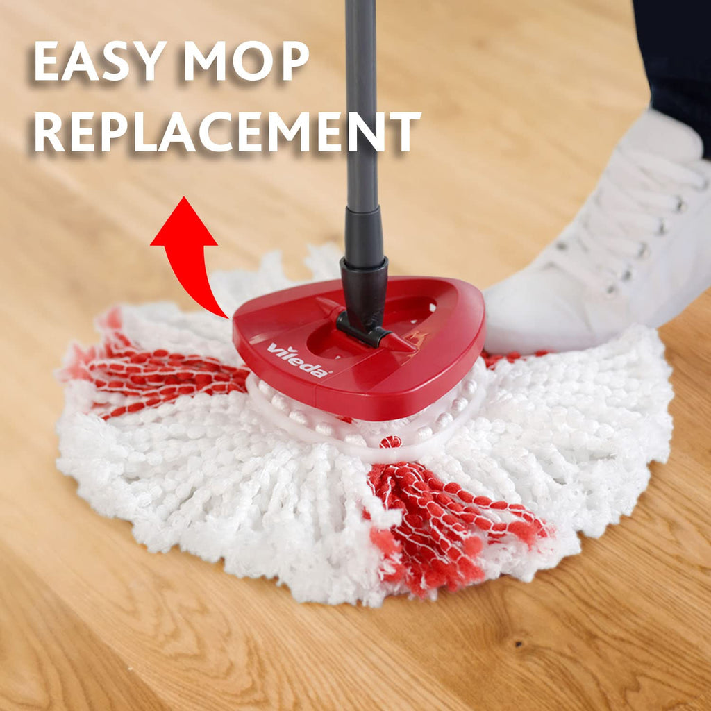 Vileda Turbo 2in1 Spin Mop Head Refills - Pack of 2 - Microfibre power - Stubborn dirt removal - Authentic Vileda Mop Head Replacements - Machine Washable - Fits all Turbo Mops - Damaged Box