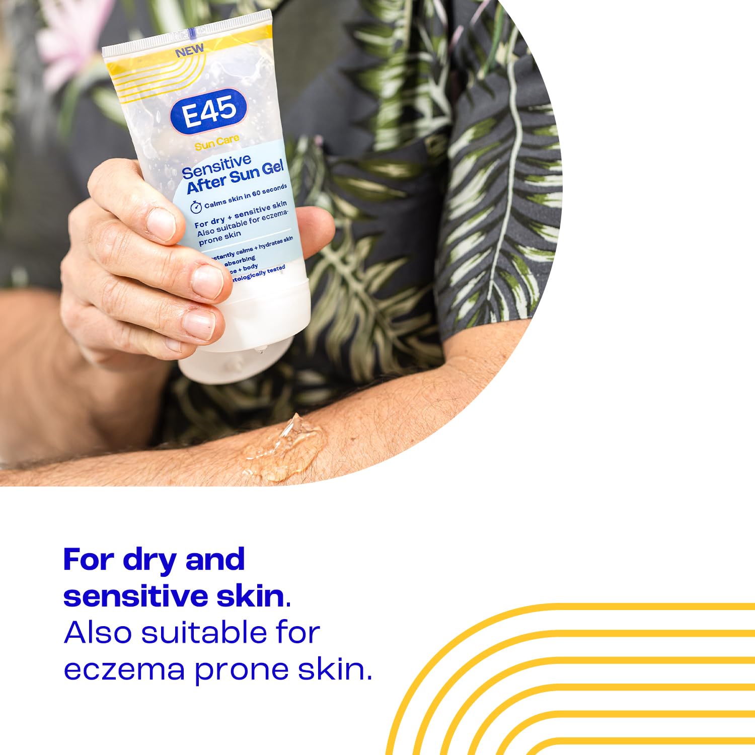 E45 Cooling Sensitive After Sun Gel - Face & Body - Dermatologically Tested, Fragrance-Free, 150ml - Dry, Sensitive Skin - New