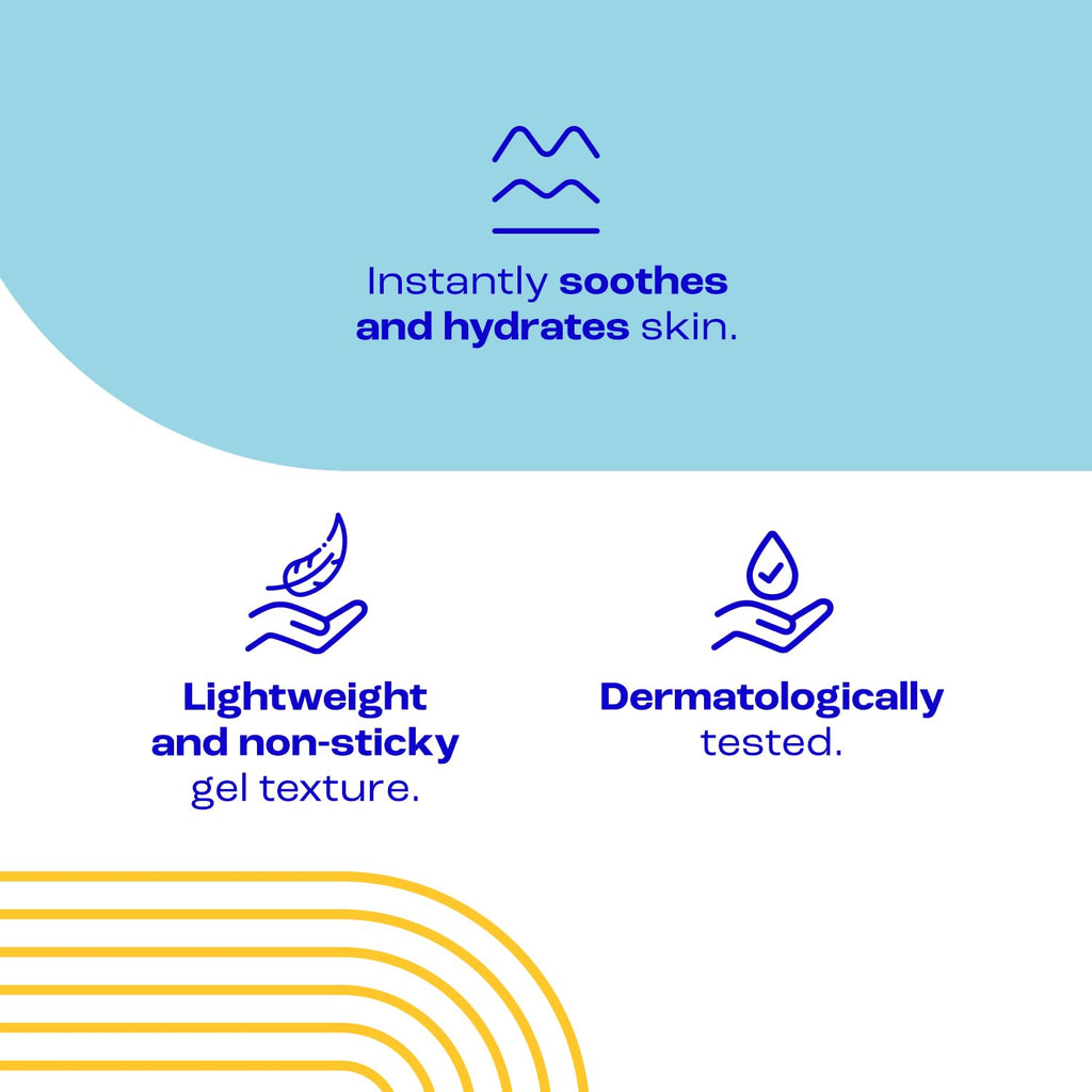 E45 Cooling Sensitive After Sun Gel - Face & Body - Dermatologically Tested, Fragrance-Free, 150ml - Dry, Sensitive Skin - New
