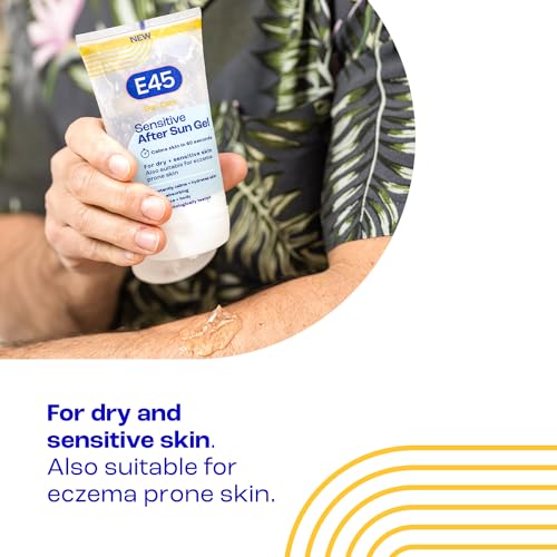 E45 Cooling Sensitive After Sun Gel - Face & Body - Dermatologically Tested, Fragrance-Free, 150ml - Dry, Sensitive Skin - New