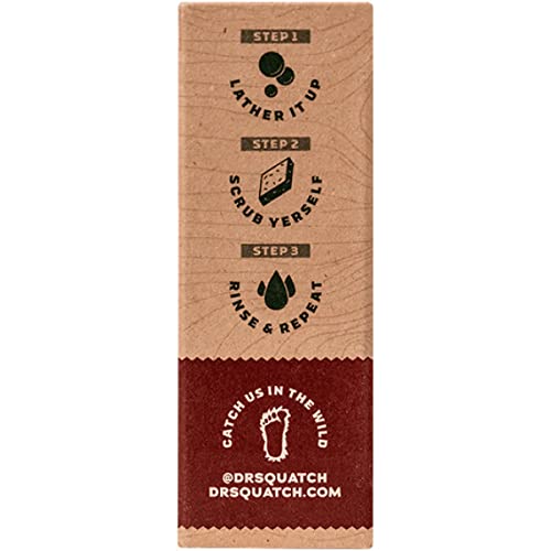 Dr. Squatch Bay Rum Soap - Men's Natural Bar Soap with Kaolin Clay & Shea Butter - Fresh Scent Handmade Organic - New
