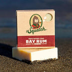 Dr. Squatch Bay Rum Soap - Men's Natural Bar Soap with Kaolin Clay & Shea Butter - Fresh Scent Handmade Organic - New
