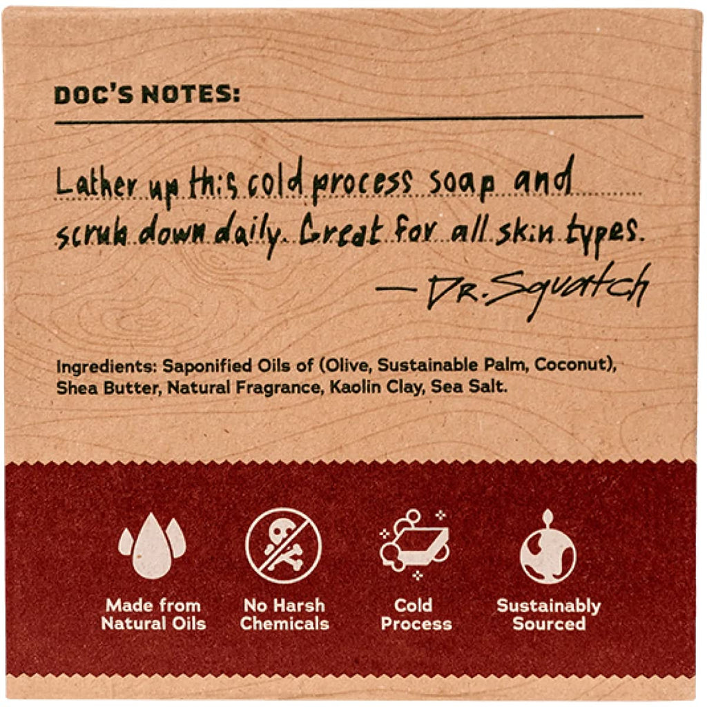 Dr. Squatch Bay Rum Soap - Men's Natural Bar Soap with Kaolin Clay & Shea Butter - Fresh Scent Handmade Organic - New