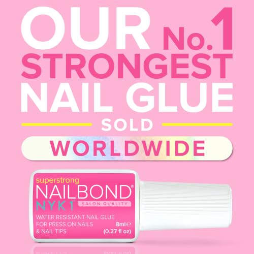 NYK1 Super Strong Nail Glue for Press Ons, Nail Tips & False Nails | 8ml - Damaged Box