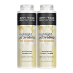 John Frieda Sheer Blonde Highlight Activating Moisturising Shampoo & Conditioner Duo - 2 x 500ml for Blonde Hair - New