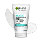 Garnier Pure Active 3in1 Clay Mask Wash Scrub - Oily Skin - 150ml - Cleansing Face Treatment - New