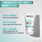 Garnier Pure Active 3in1 Clay Mask Wash Scrub - Oily Skin - 150ml - Cleansing Face Treatment - New