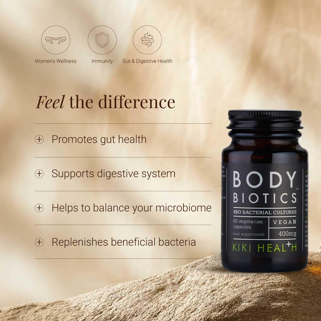 KIKI Health Body Biotics for Men & Women - 60 Count Probiotics Supplement - Digestive Gut Health - Bloating Colon Immune Support - New - BBE 03/2029