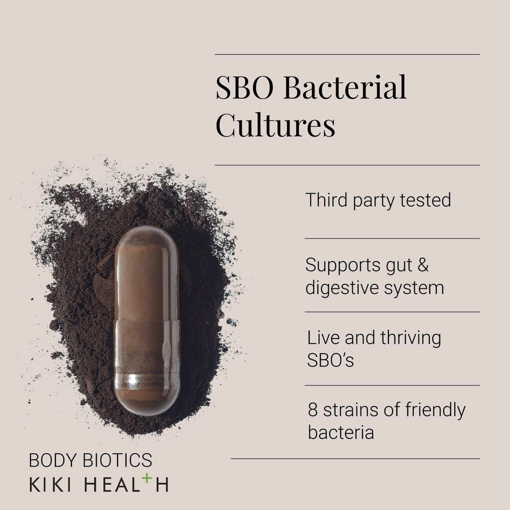 KIKI Health Body Biotics for Men & Women - 60 Count Probiotics Supplement - Digestive Gut Health - Bloating Colon Immune Support - New - BBE 03/2029