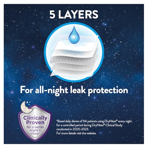 HUGGIES DryNites Pyjama Pants Boys 13+ Years 48-60KG 33 Pack Bedwetting Leak Free Nights - Damaged Box