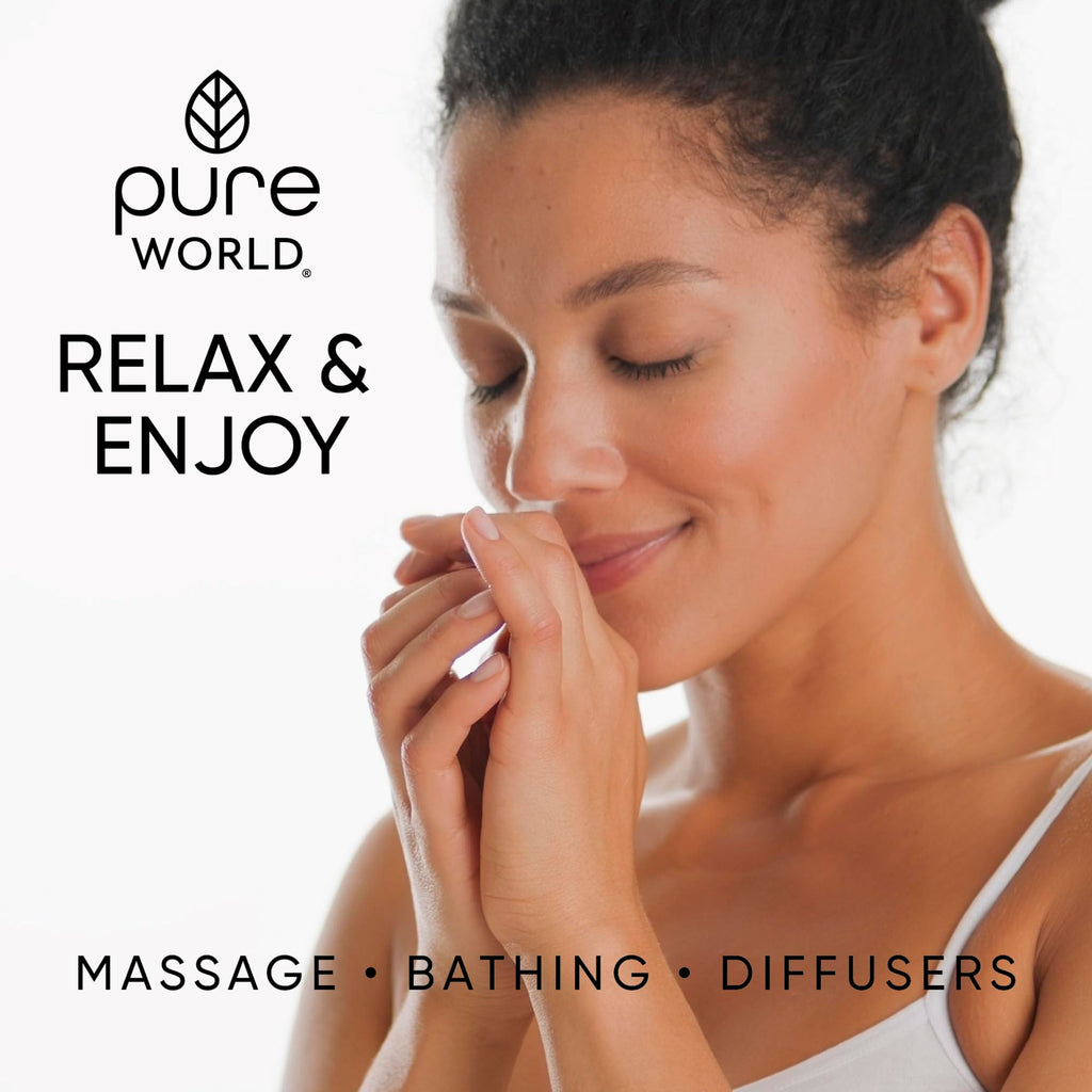 Pure World 100% Natural Lemon Essential Oil 100ml - Therapeutic Grade Pure Undiluted Bath Massage Aroma Diffuser - Damaged Box