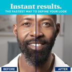 Just For Men Beard & Brow Colour - Real Black Brush-In Wash-Out Temporary Hair Dye - New