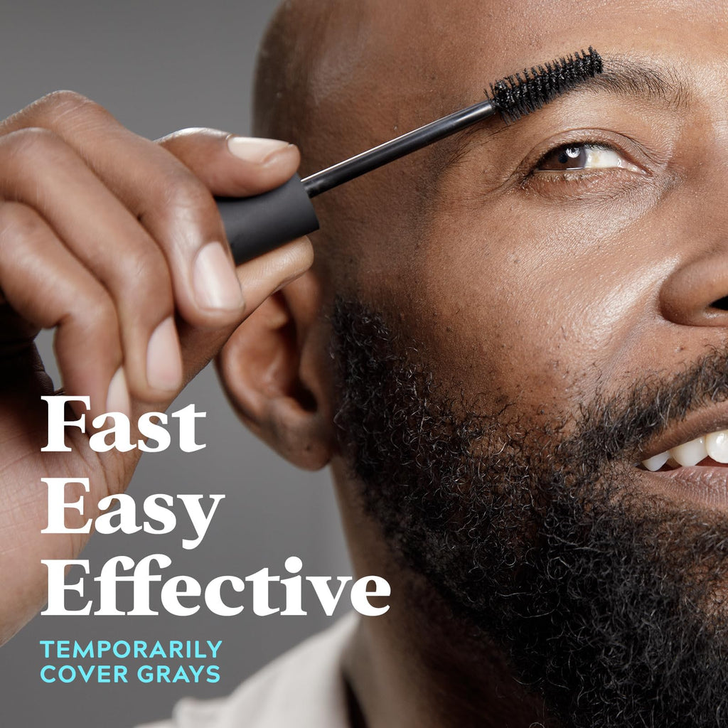 Just For Men Beard & Brow Colour - Real Black Brush-In Wash-Out Temporary Hair Dye - New