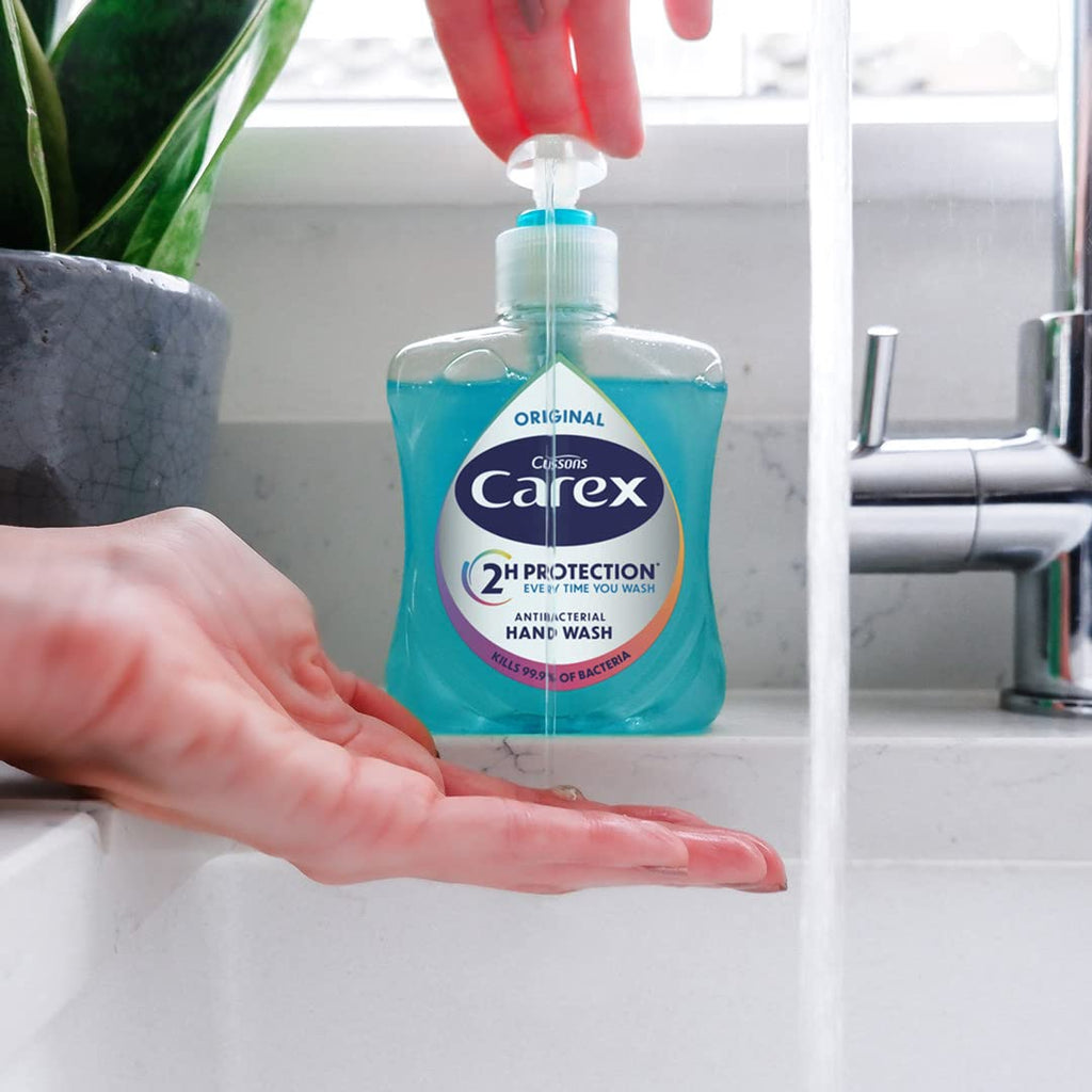 Carex Dermacare Sensitive Antibacterial Hand Wash Soap - Gentle Skin Protection - 6 x 250ml Bulk Pack - New