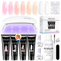 SAVILAND Poly Nail Gel Kit - All-in-1 Polygel Nail Kit with UV Lamp Light - Nail Extension Set - Damaged Box