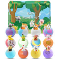 Kids Bath Bombs 12 Pcs with Animal Surprise - Organic Natural Spa Fizzies Gift Set for Girls & Boys - Christmas Birthday - Damaged Box - BBE 03/2029